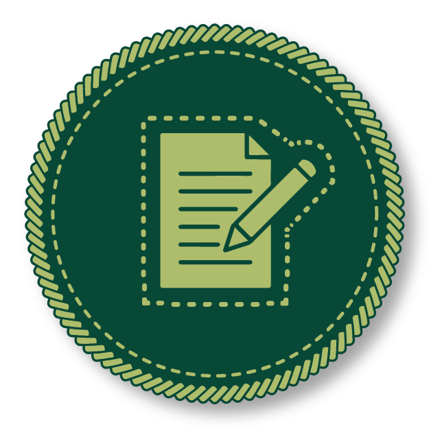 Writing Contest Icon Merit Badge Patch