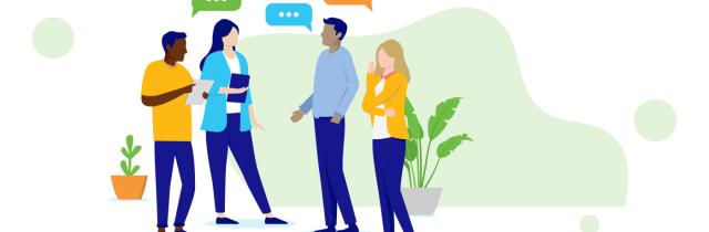 Illustration of People Talking